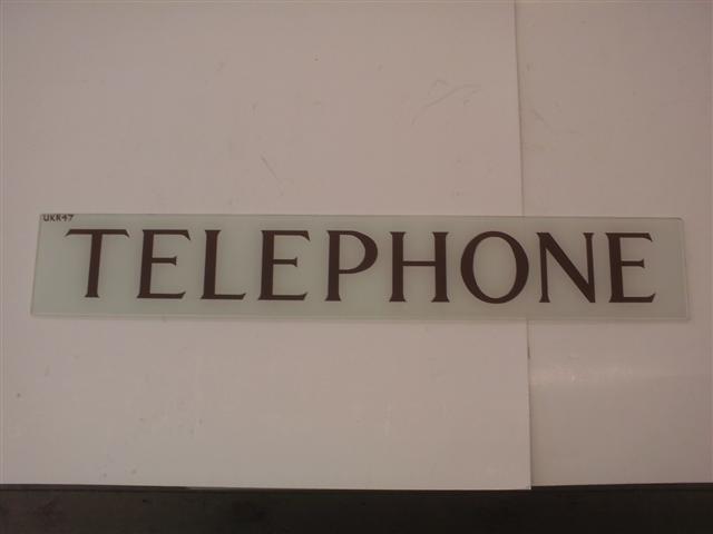 Glass Telephone sign